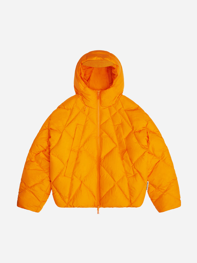 nylon puffer jacket orange