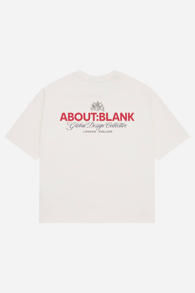 blazon t-shirt oat/red/black