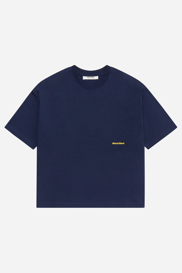 box t-shirt navy/yellow
