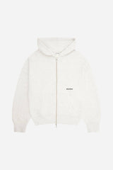 box zip hoodie grey marl/black