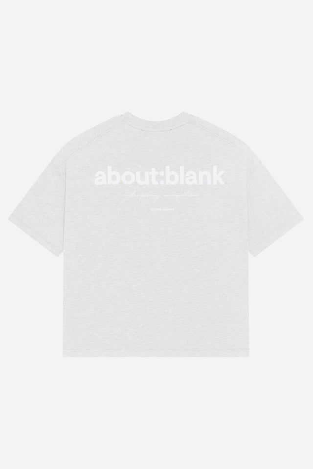 box t-shirt grey marl/white