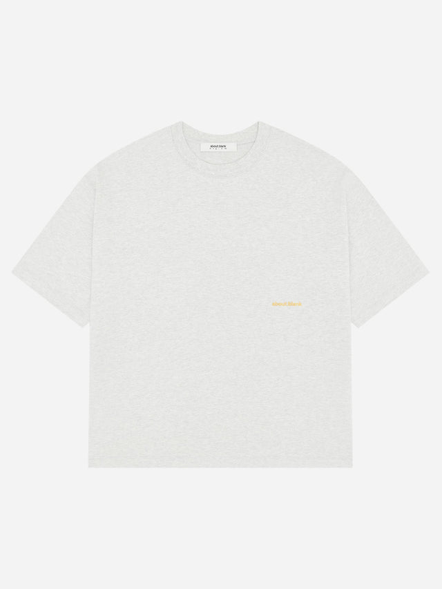 box t-shirt grey marl/yellow