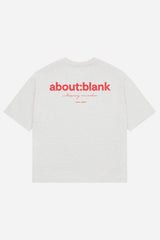 box t-shirt grey marl/red