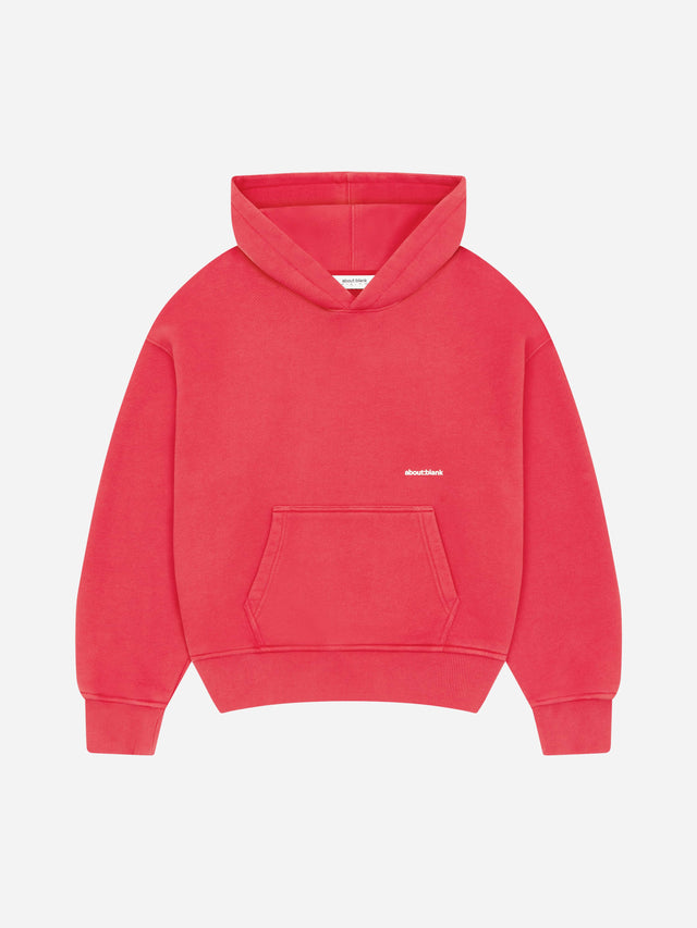 box hoodie washed red/ecru