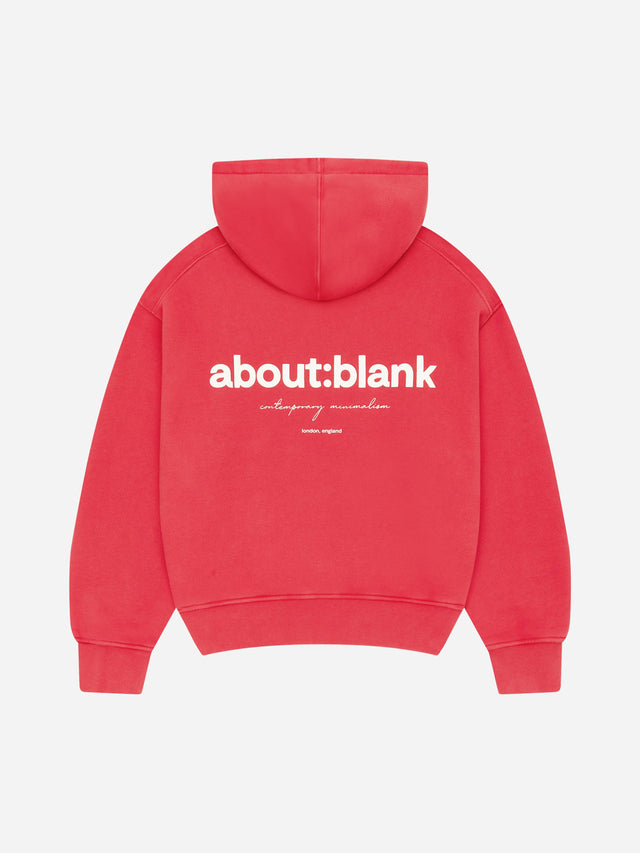box hoodie red/ecru