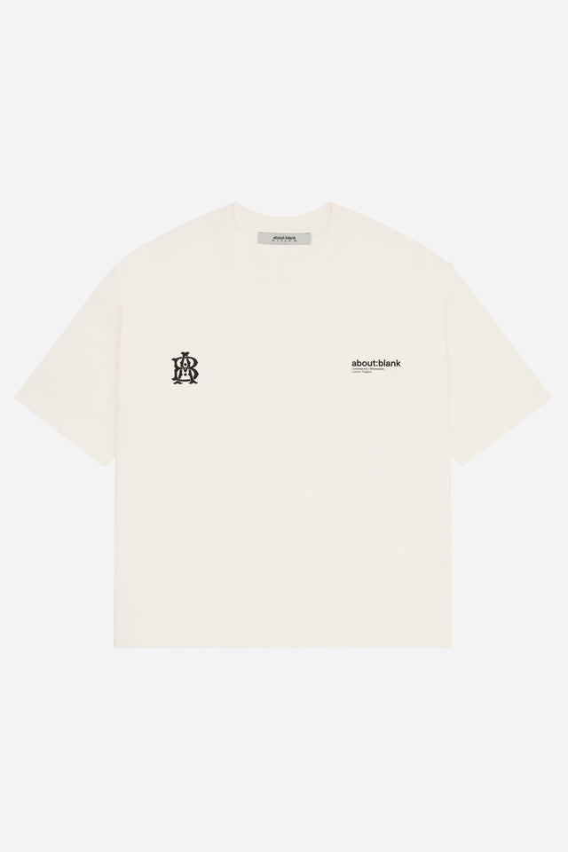 dual logo t-shirt oat/black