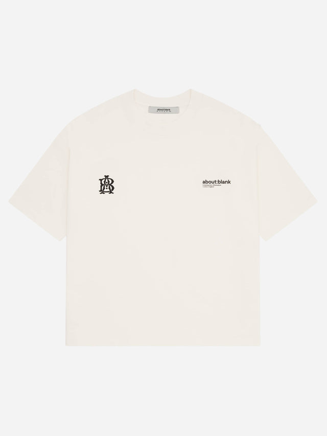 dual logo t-shirt oat/black