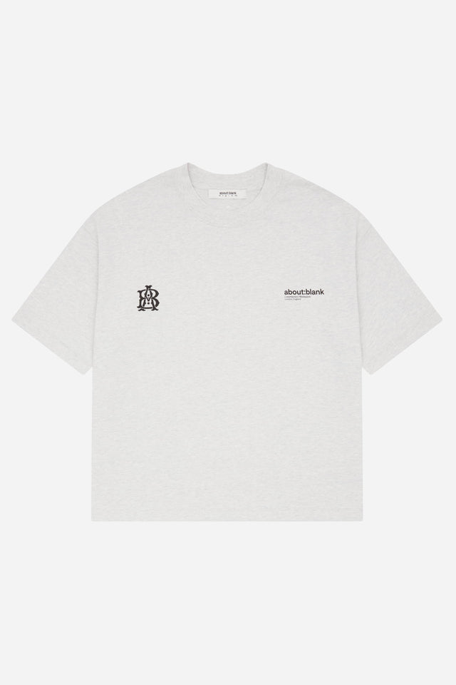 dual logo t-shirt grey marl/black