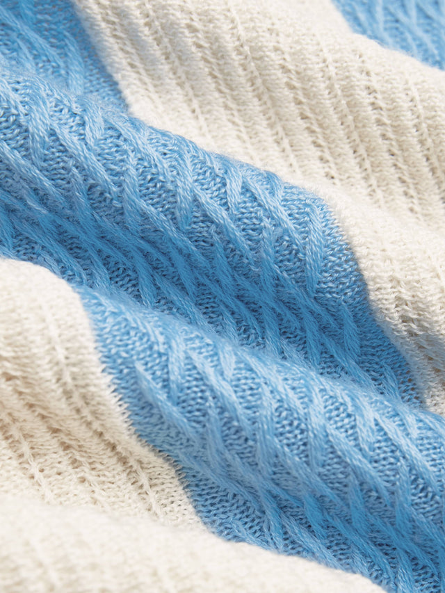 knitted football shirt blue/white