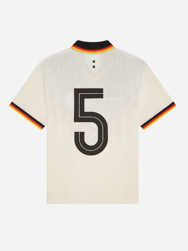 knitted football shirt white/black