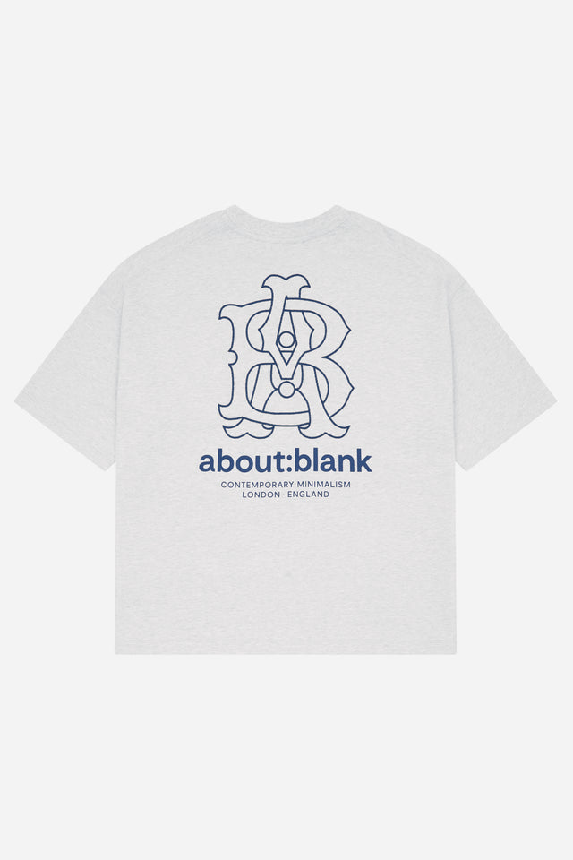 emblem t-shirt grey marl/blue