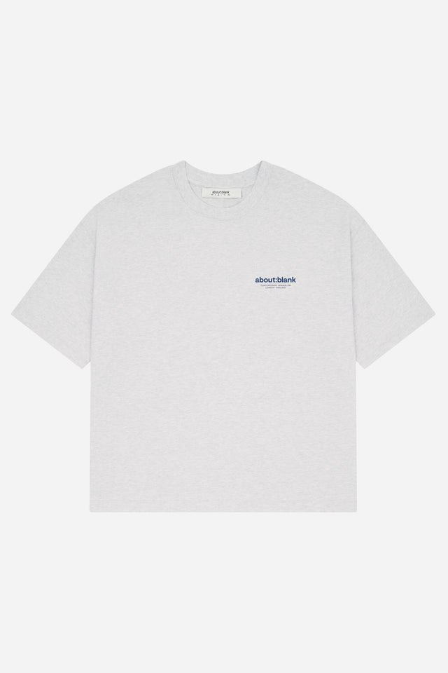 emblem t-shirt grey marl/blue