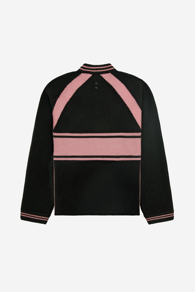 knitted cycling top black/pink