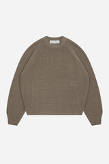 rib mock neck crew sage