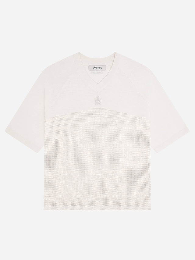 knitted baller top oat