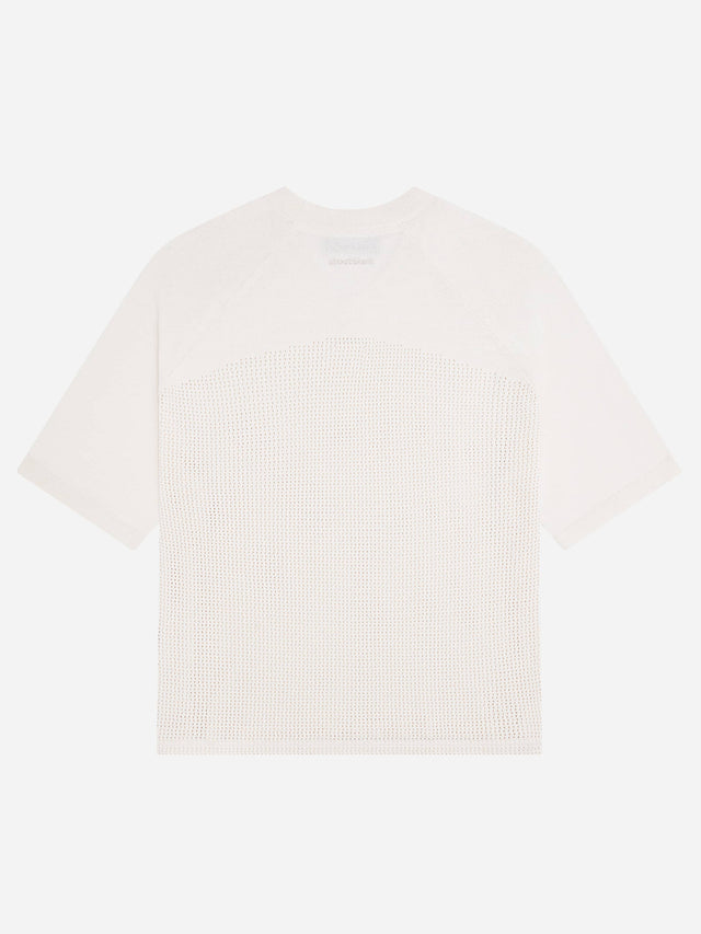 knitted baller top oat