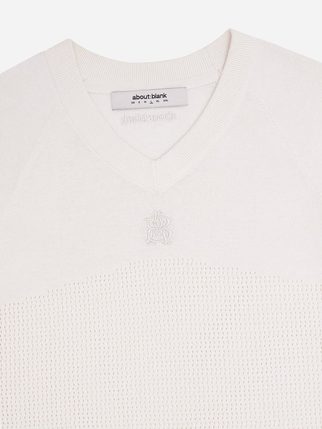 knitted baller top oat