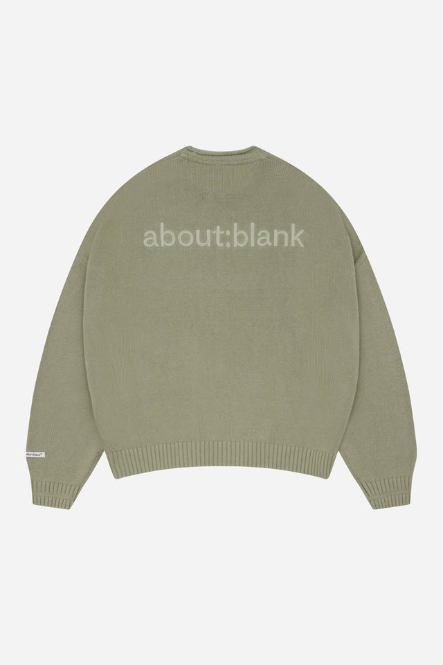 loose knit rolled crewneck sage