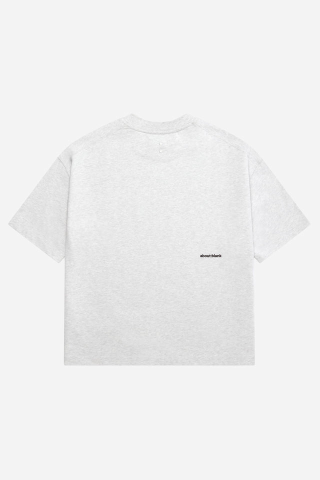mock neck t-shirt grey marl/black