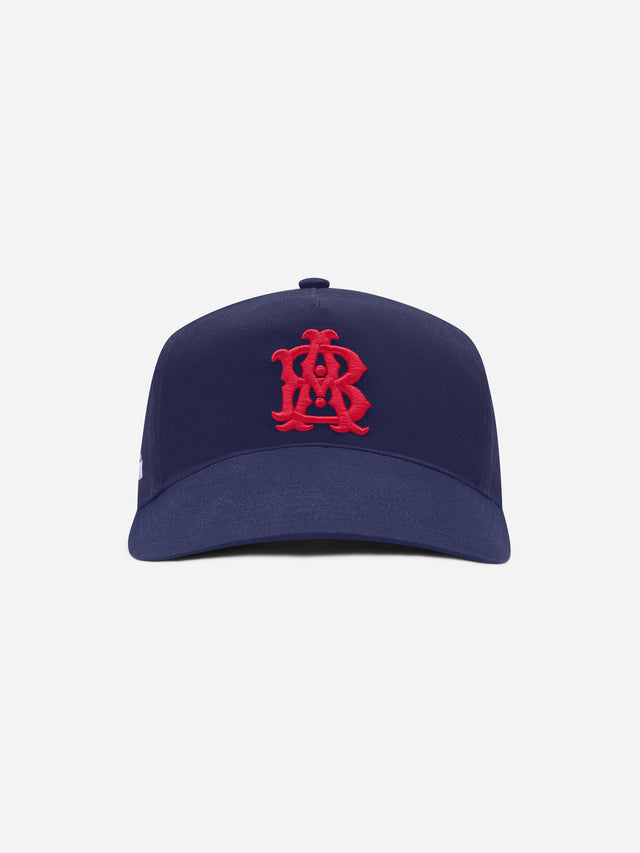 monogram cap navy/red