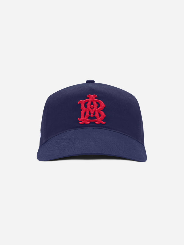 monogram cap navy/red