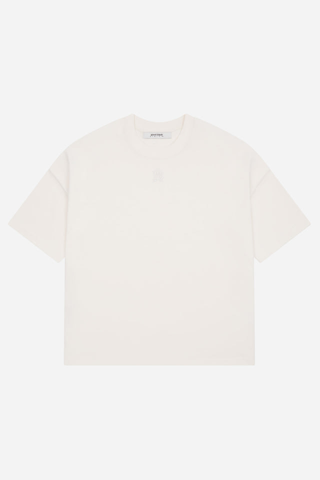 monogram mock neck t-shirt oat