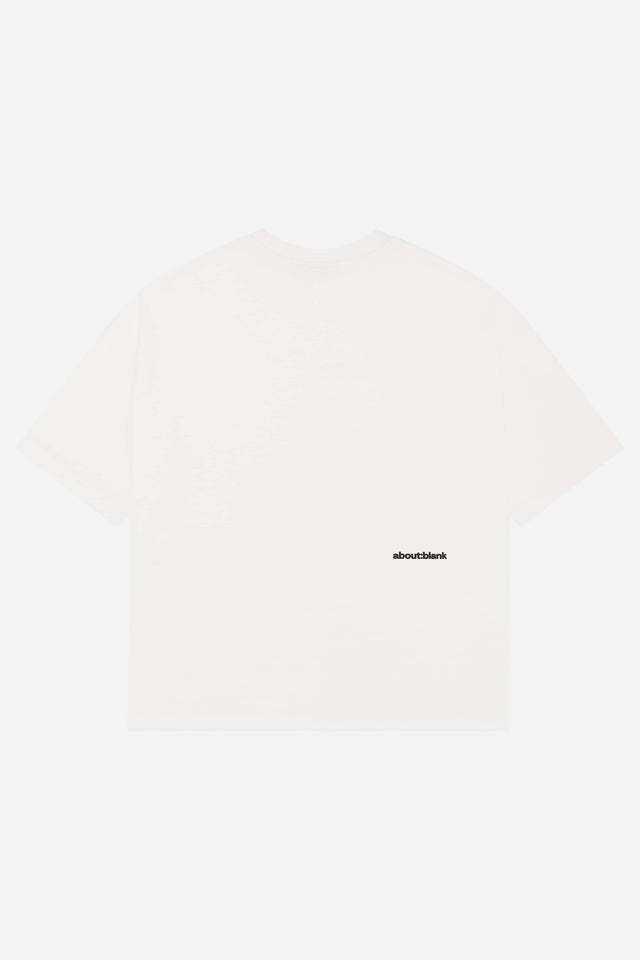 mock neck t-shirt oat/black