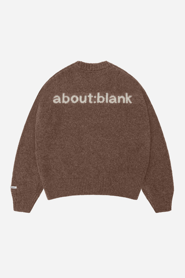 mohair knitted crewneck brown