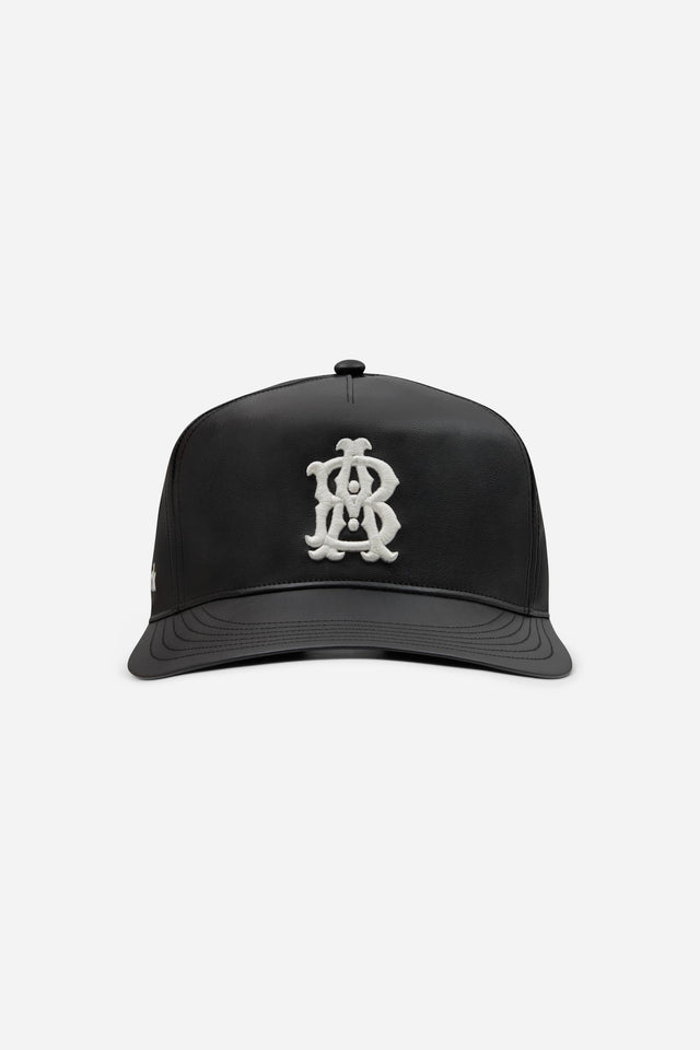 monogram cap leatherette black