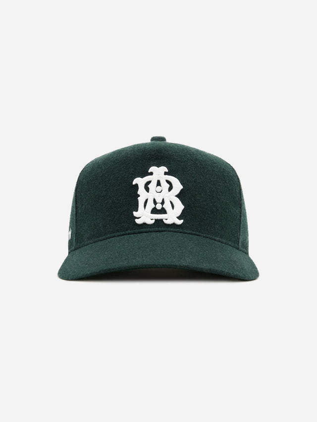 monogram cap wool epsom green/ecru