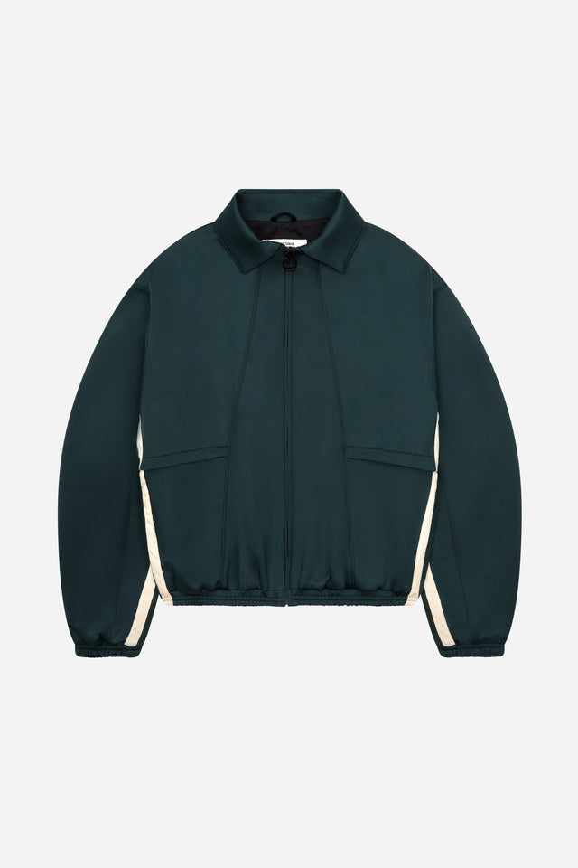 monogram track jacket epsom green/ecru