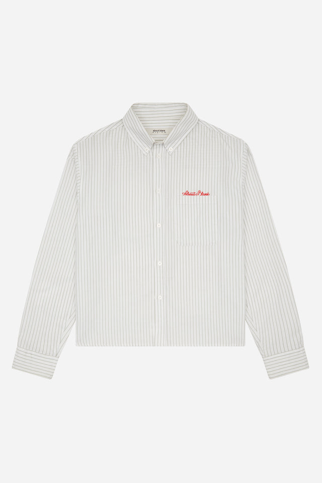 oxford script shirt white/sage