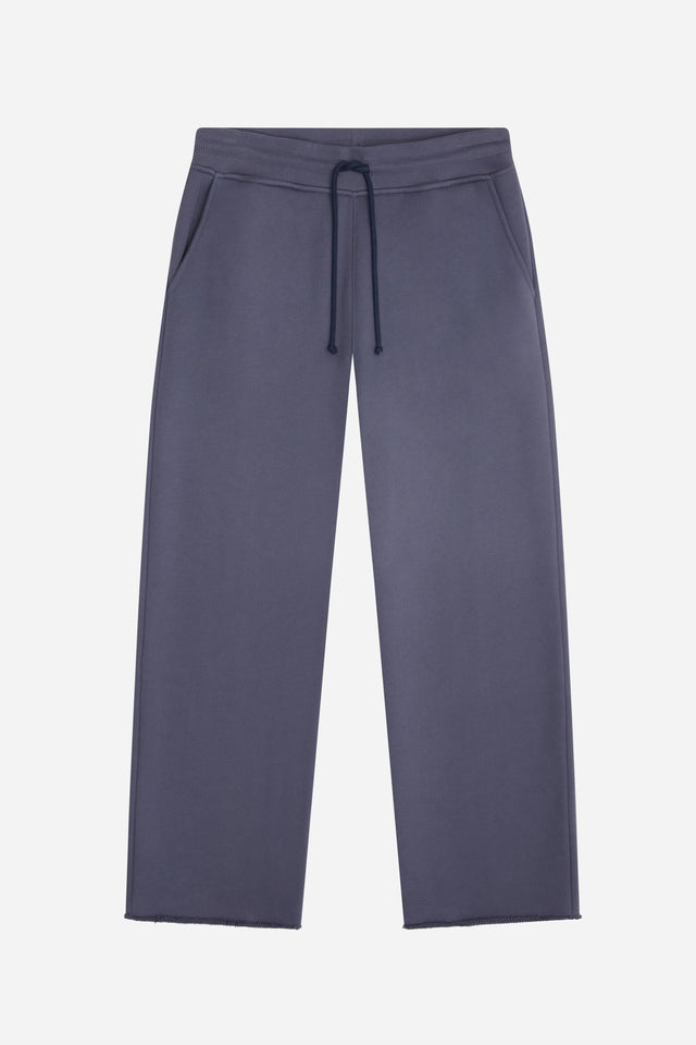 cut off sweatpant smoke blue/ecru