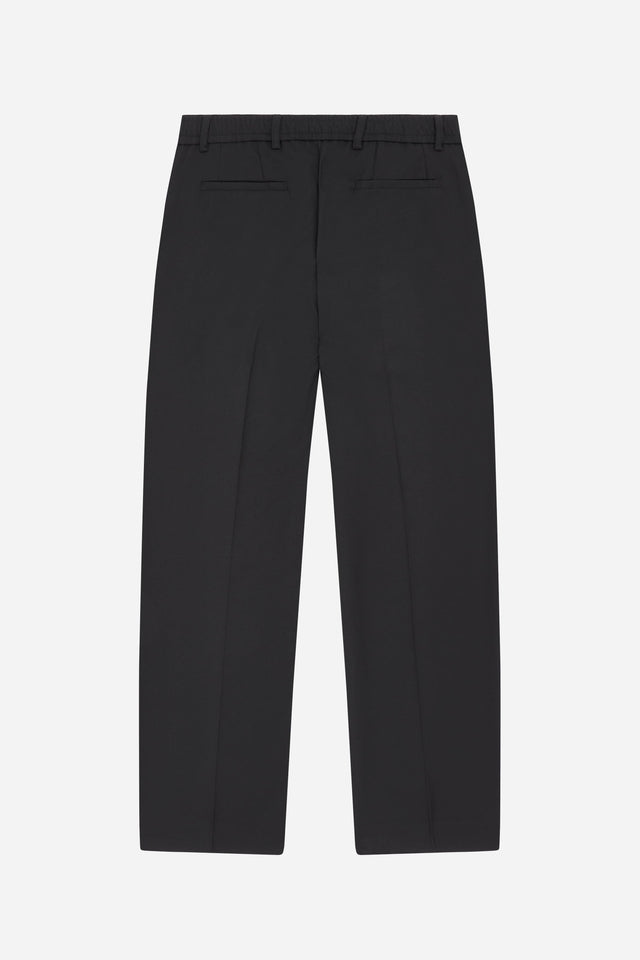 everyday pleated trousers black