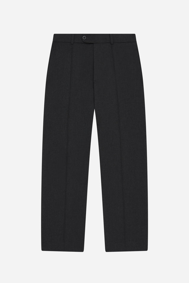 everyday pleated trouser charcoal