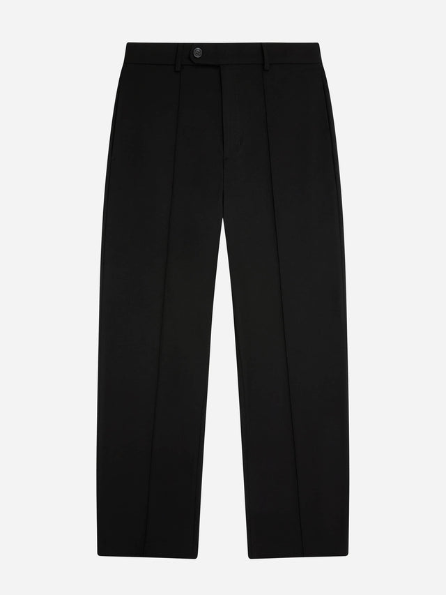 everyday pleated trousers black