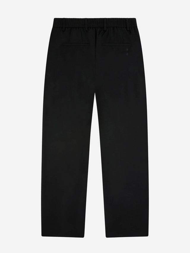 everyday pleated trousers black