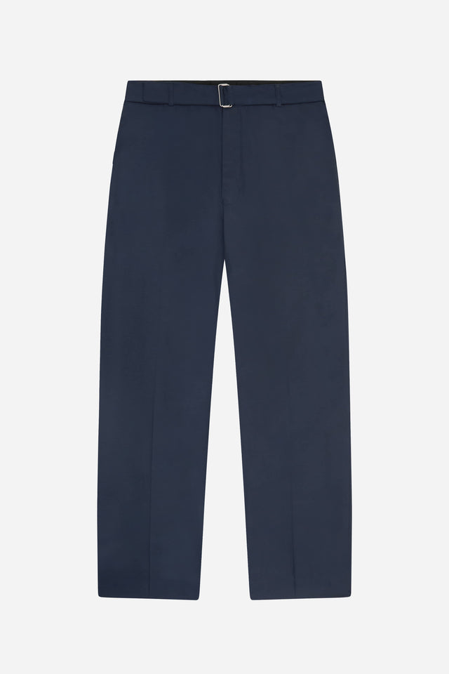 relaxed belted trouser navy