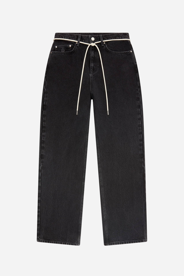 relaxed denim jean black