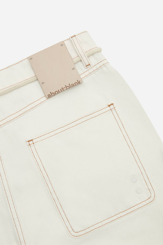 relaxed denim jean ecru
