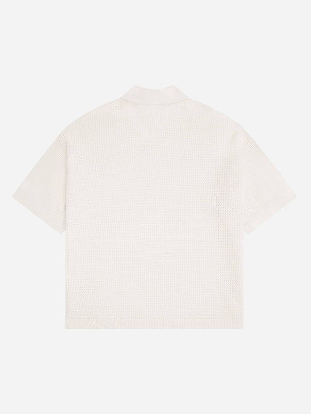 resort knit polo oat