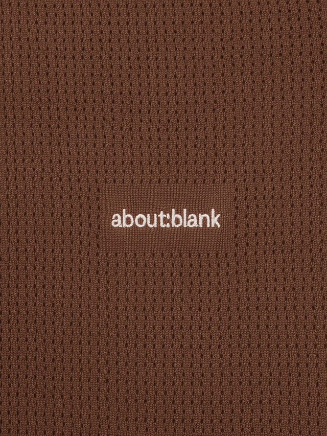 resort long sleeve knit polo brown