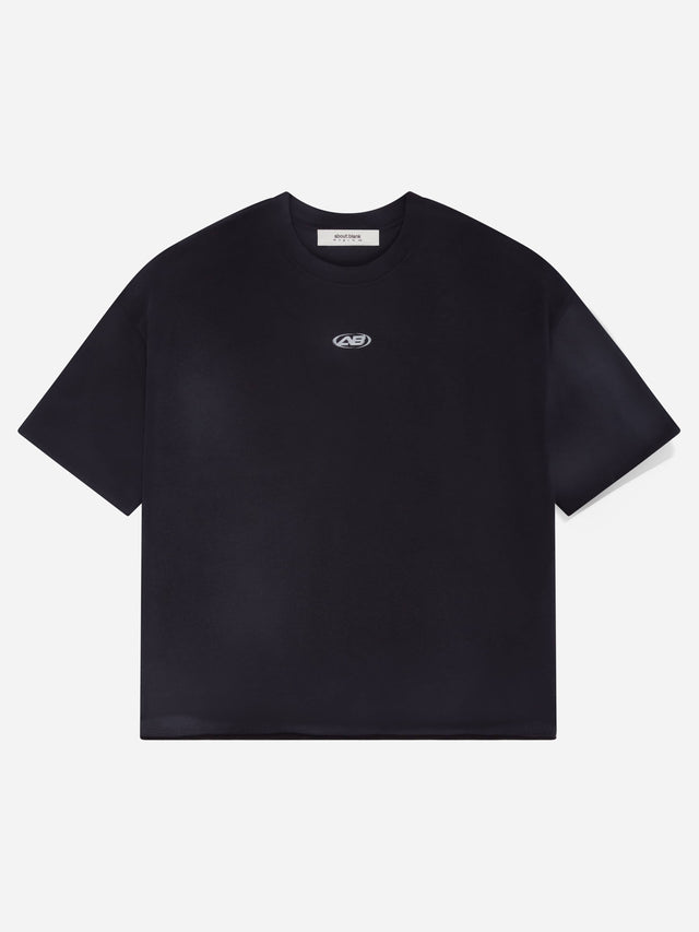 raw hem ellipse t-shirt washed black