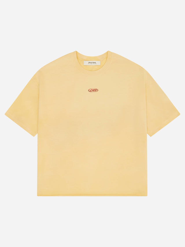 raw hem ellipse t-shirt yellow