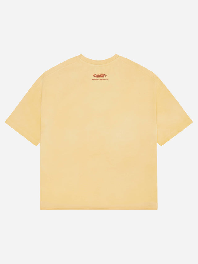 raw hem ellipse t-shirt yellow