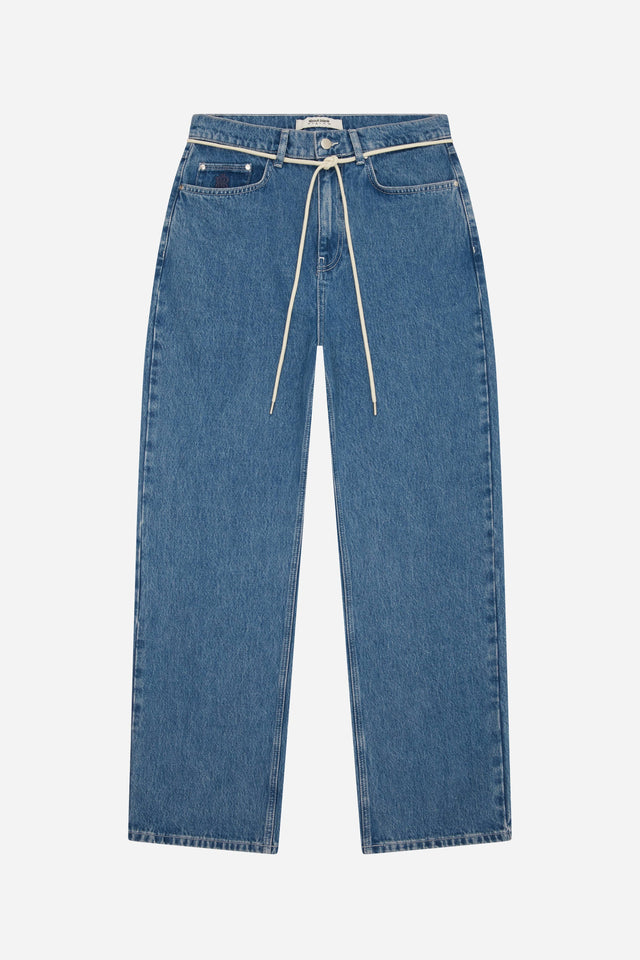 relaxed denim mid wash