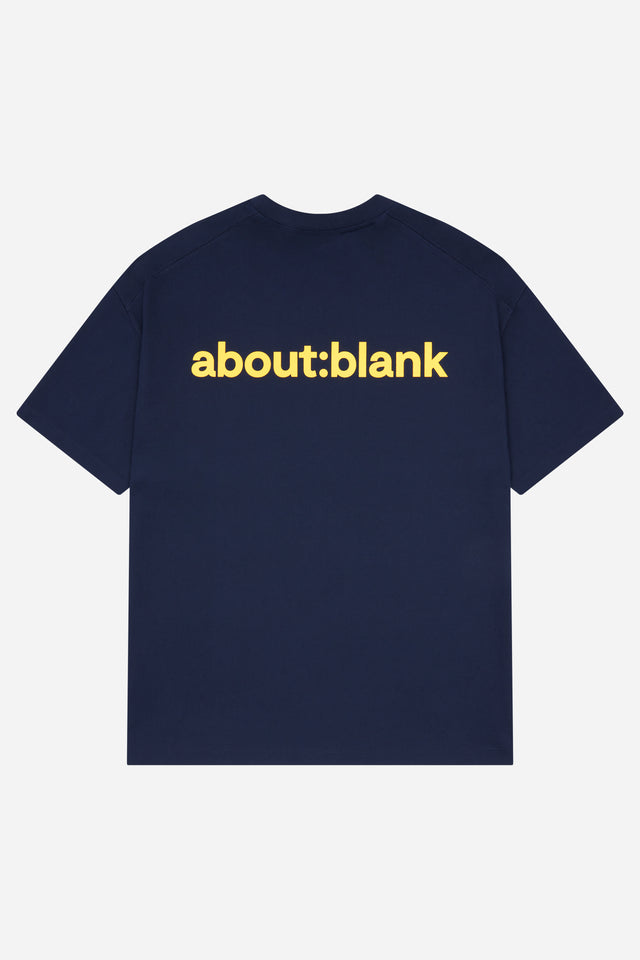 reverse t-shirt navy/yellow