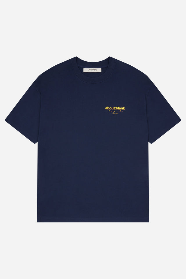 reverse t-shirt navy/yellow