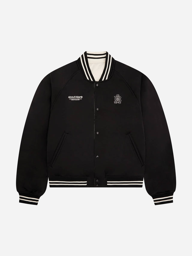 reversible satin jacket black/ecru