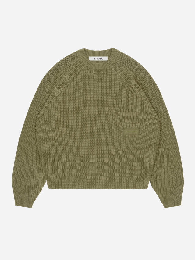rib knit crew clover